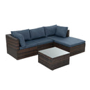 Patio Furniture, Outdoor Furniture, Seasonal PE Wicker Furniture, 5 Set Wicker Furniture With Temper